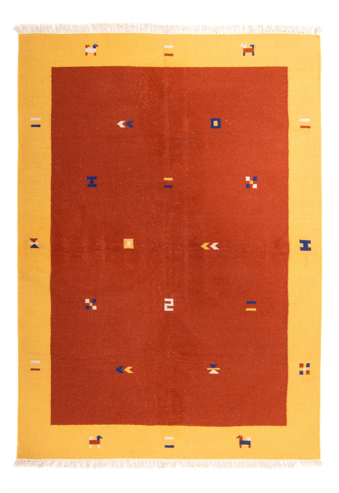 Tapis Kelim - Tendance - 240 x 170 cm - rouge foncé