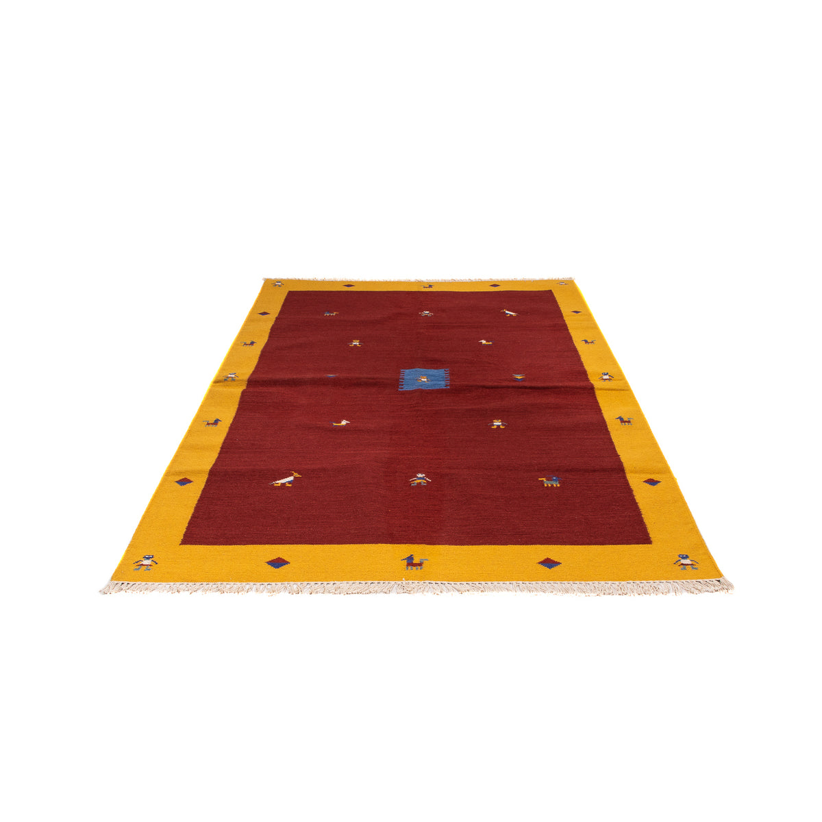 Tapis Kelim - Tendance - 240 x 170 cm - rouge foncé