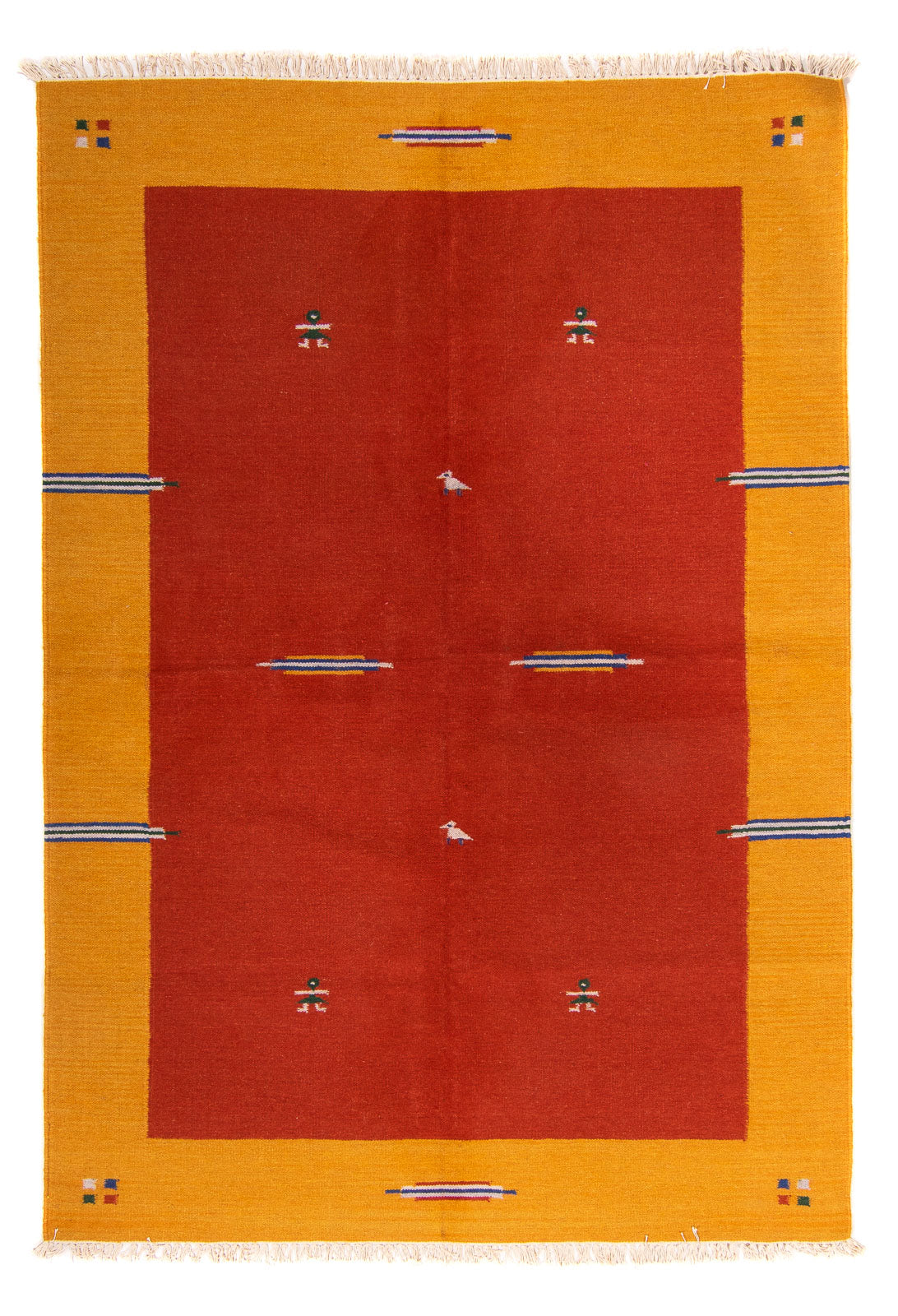 Tapis Kelim - Tendance - 240 x 170 cm - rouge foncé