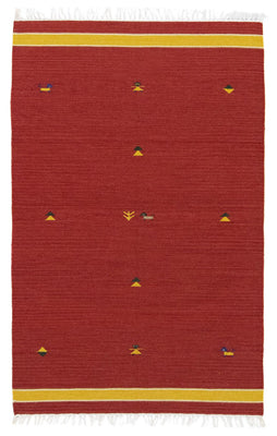 Tapis Kelim - Tendance - 180 x 120 cm - rouille