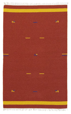 Tapis Kelim - Tendance - 180 x 120 cm - rouille