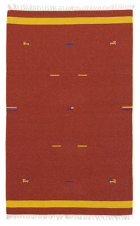 Tapis Kelim - Tendance - 180 x 120 cm - rouille