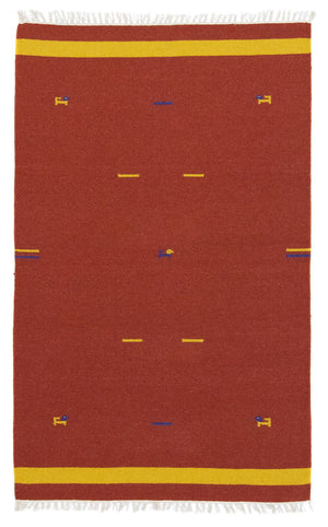 Tapis Kelim - Tendance - 180 x 120 cm - rouille