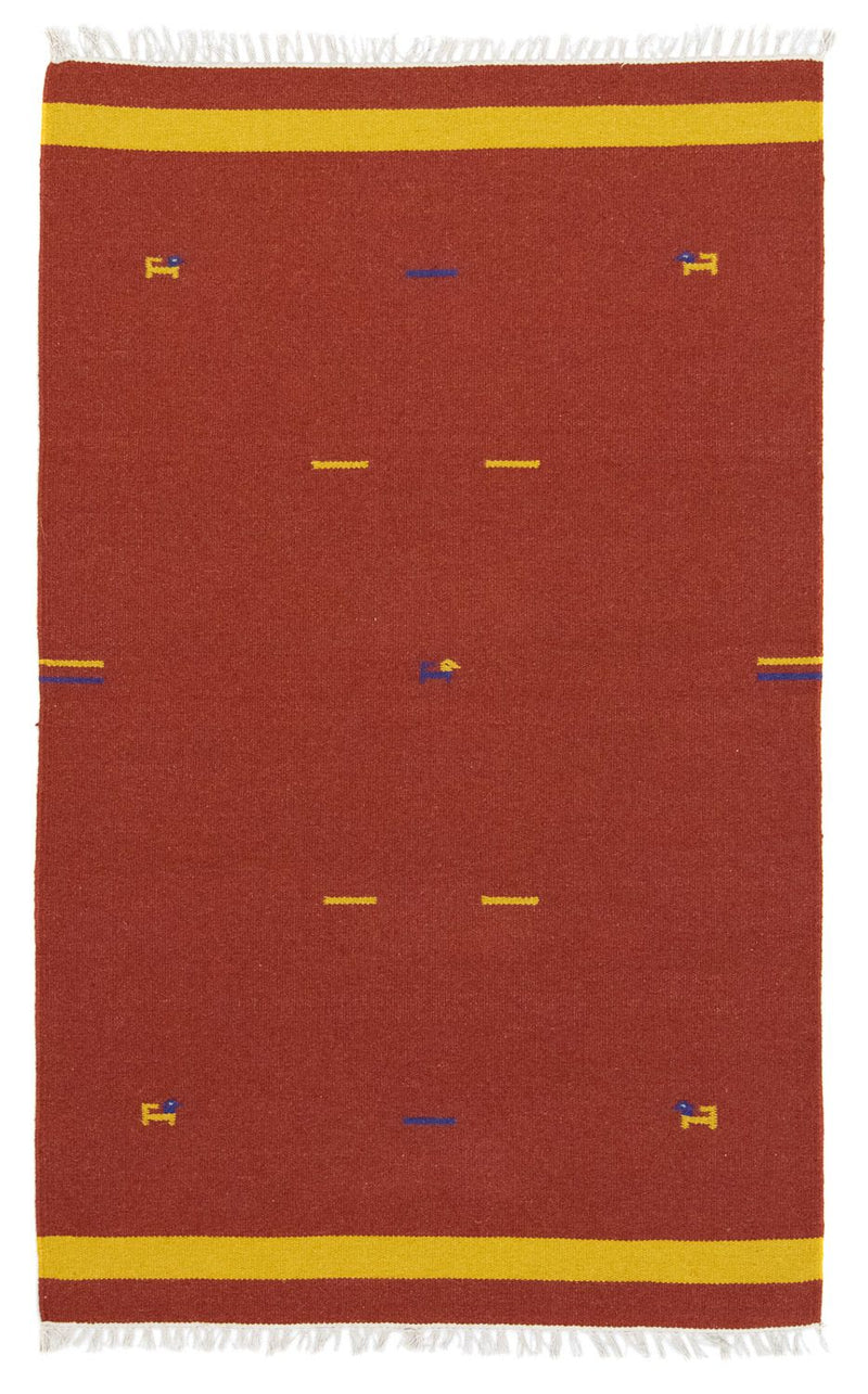 Tapis Kelim - Tendance - 180 x 120 cm - rouille