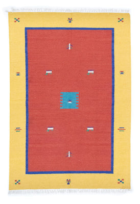 Tapis Kelim - Tendance - 200 x 140 cm - rouge
