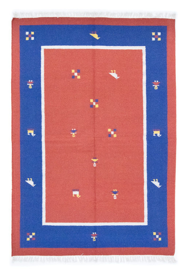 Tapis Kelim - Tendance - 200 x 140 cm - orange