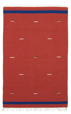 Tapis Kelim - Tendance - 180 x 120 cm - rouge