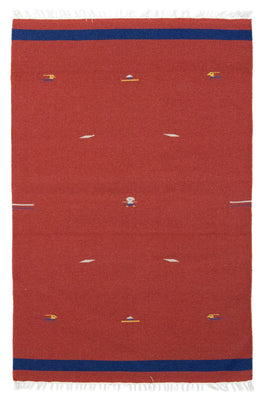 Tapis Kelim - Tendance - 180 x 120 cm - rouge