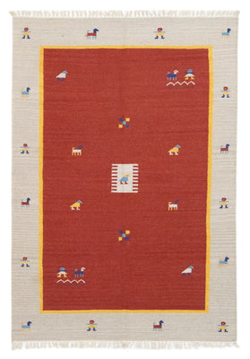 Tapis Kelim - Tendance - 200 x 140 cm - rouge