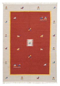 Tapis Kelim - Tendance - 200 x 140 cm - rouge