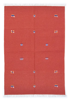 Tapis Kelim - Tendance - 200 x 140 cm - rouge