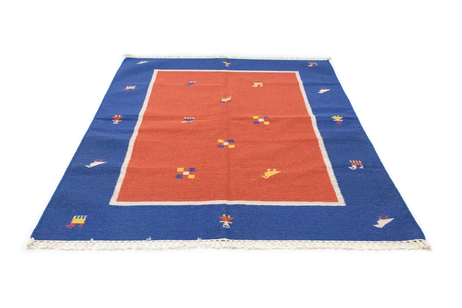 Tapis Kelim - Tendance - 200 x 140 cm - orange