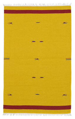 Tapis Kelim - Tendance - 180 x 120 cm - jaune