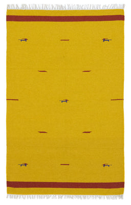 Tapis Kelim - Tendance - 180 x 120 cm - jaune
