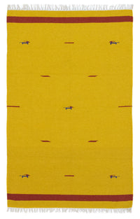 Tapis Kelim - Tendance - 180 x 120 cm - jaune