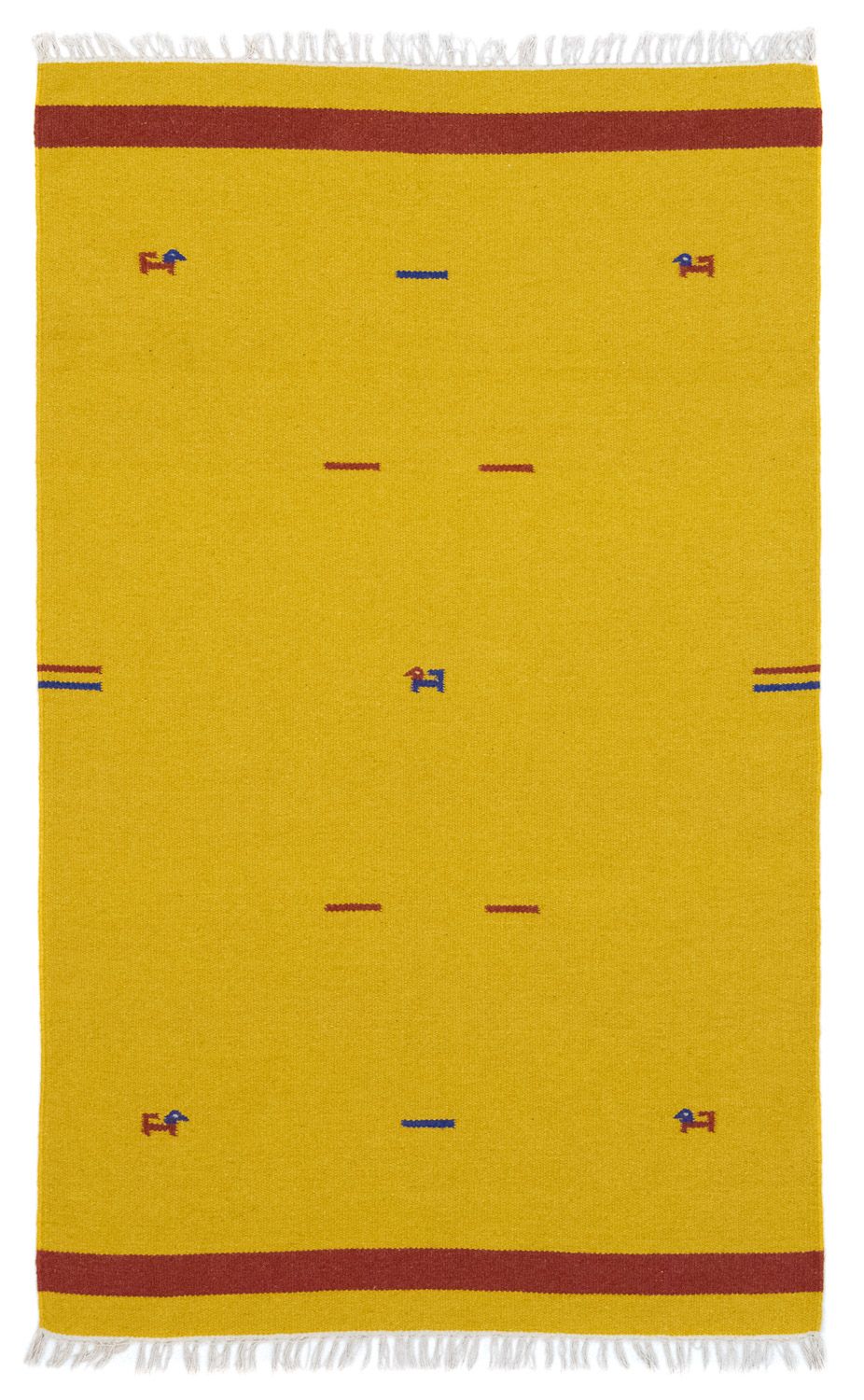 Tapis Kelim - Tendance - 180 x 120 cm - jaune