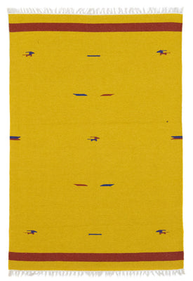 Tapis Kelim - Tendance - 180 x 120 cm - jaune