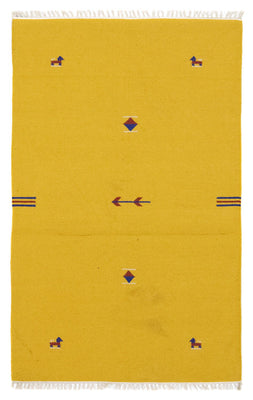 Tapis Kelim - Tendance - 180 x 120 cm - jaune