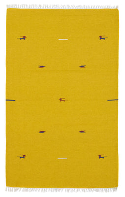 Tapis Kelim - Tendance - 180 x 120 cm - jaune