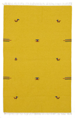 Tapis Kelim - Tendance - 180 x 120 cm - jaune
