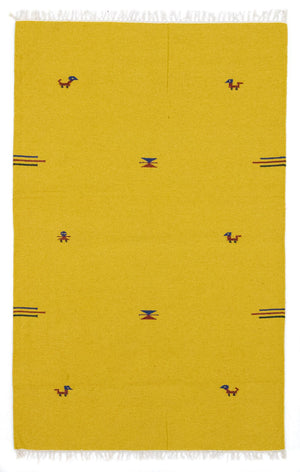 Tapis Kelim - Tendance - 180 x 120 cm - jaune