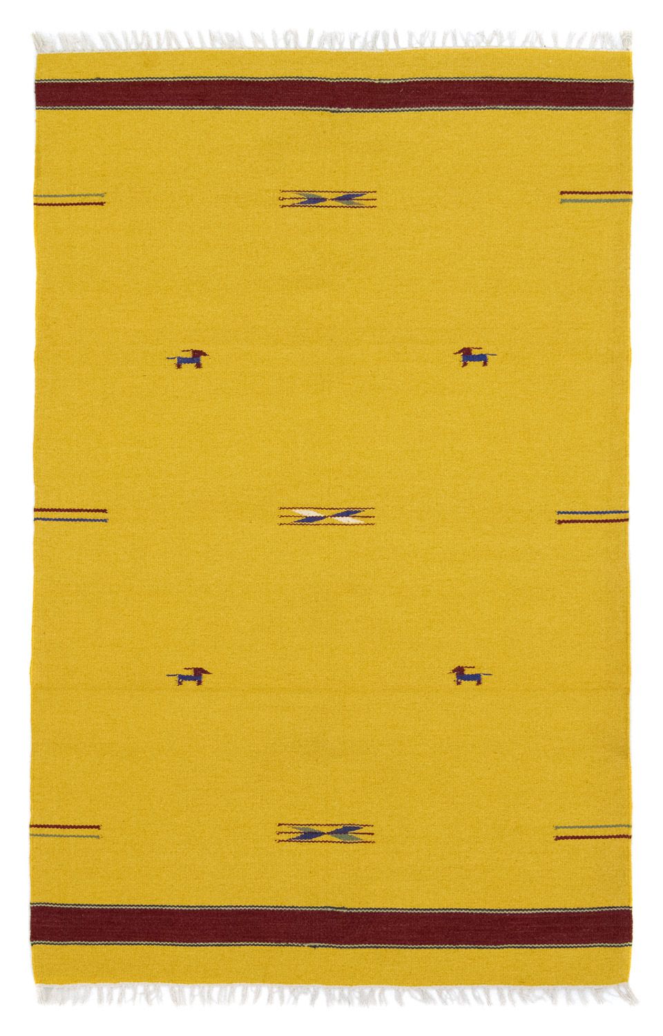 Tapis Kelim - Tendance - 180 x 120 cm - jaune