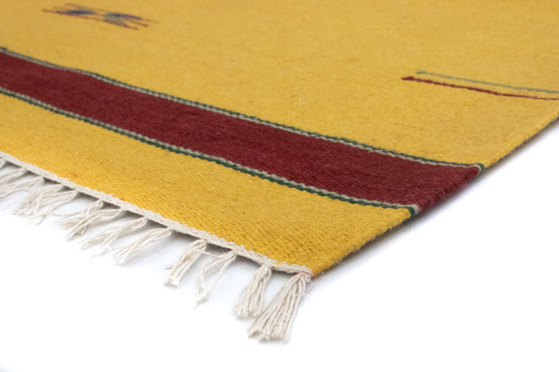 Tapis Kelim - Tendance - 180 x 120 cm - jaune