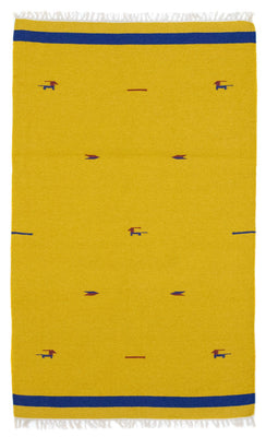 Tapis Kelim - Tendance - 180 x 120 cm - jaune