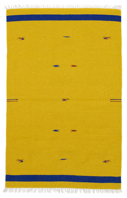 Tapis Kelim - Tendance - 180 x 120 cm - jaune