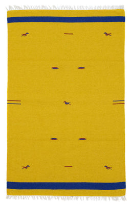 Tapis Kelim - Tendance - 180 x 120 cm - jaune