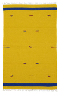 Tapis Kelim - Tendance - 180 x 120 cm - jaune