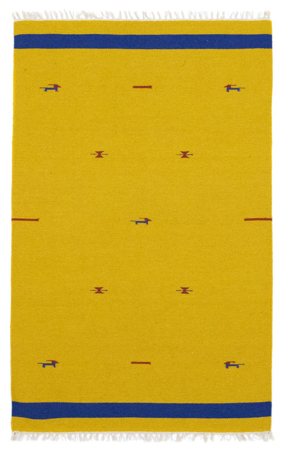 Tapis Kelim - Tendance - 180 x 120 cm - jaune