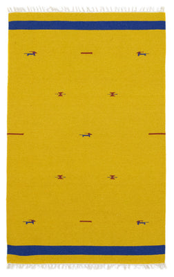 Tapis Kelim - Tendance - 180 x 120 cm - jaune