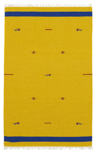 Tapis Kelim - Tendance - 180 x 120 cm - jaune