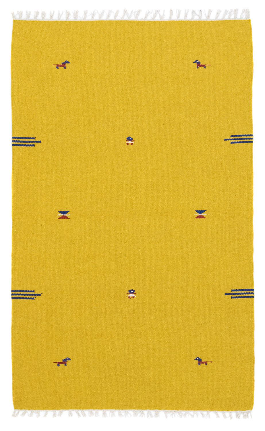 Tapis Kelim - Tendance - 180 x 120 cm - jaune
