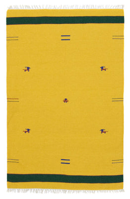 Tapis Kelim - Tendance - 180 x 120 cm - jaune