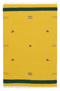 Tapis Kelim - Tendance - 180 x 120 cm - jaune