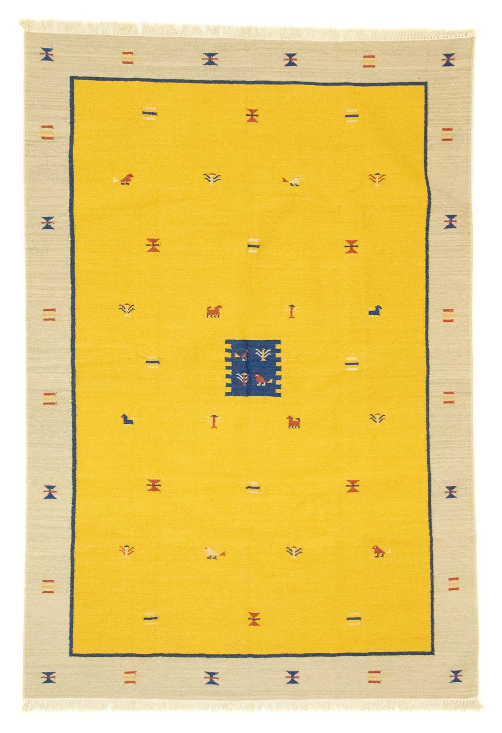 Tapis Kelim - Tendance - 300 x 200 cm - jaune