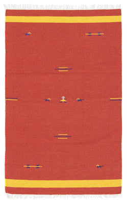 Tapis Kelim - Tendance - 180 x 120 cm - rouge