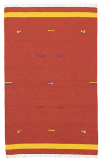 Tapis Kelim - Tendance - 180 x 120 cm - rouge