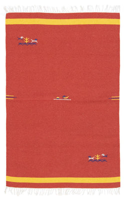 Tapis Kelim - Tendance - 180 x 120 cm - rouge