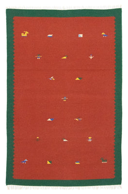 Tapis Kelim - Tendance - 180 x 120 cm - rouge