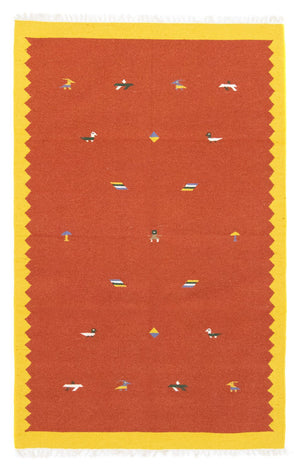 Tapis Kelim - Tendance - 180 x 120 cm - orange