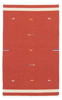 Tapis Kelim - Tendance - 180 x 120 cm - rouge