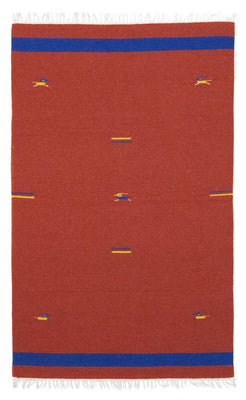 Tapis Kelim - Tendance - 180 x 120 cm - rouge