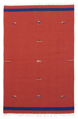 Tapis Kelim - Tendance - 180 x 120 cm - rouge