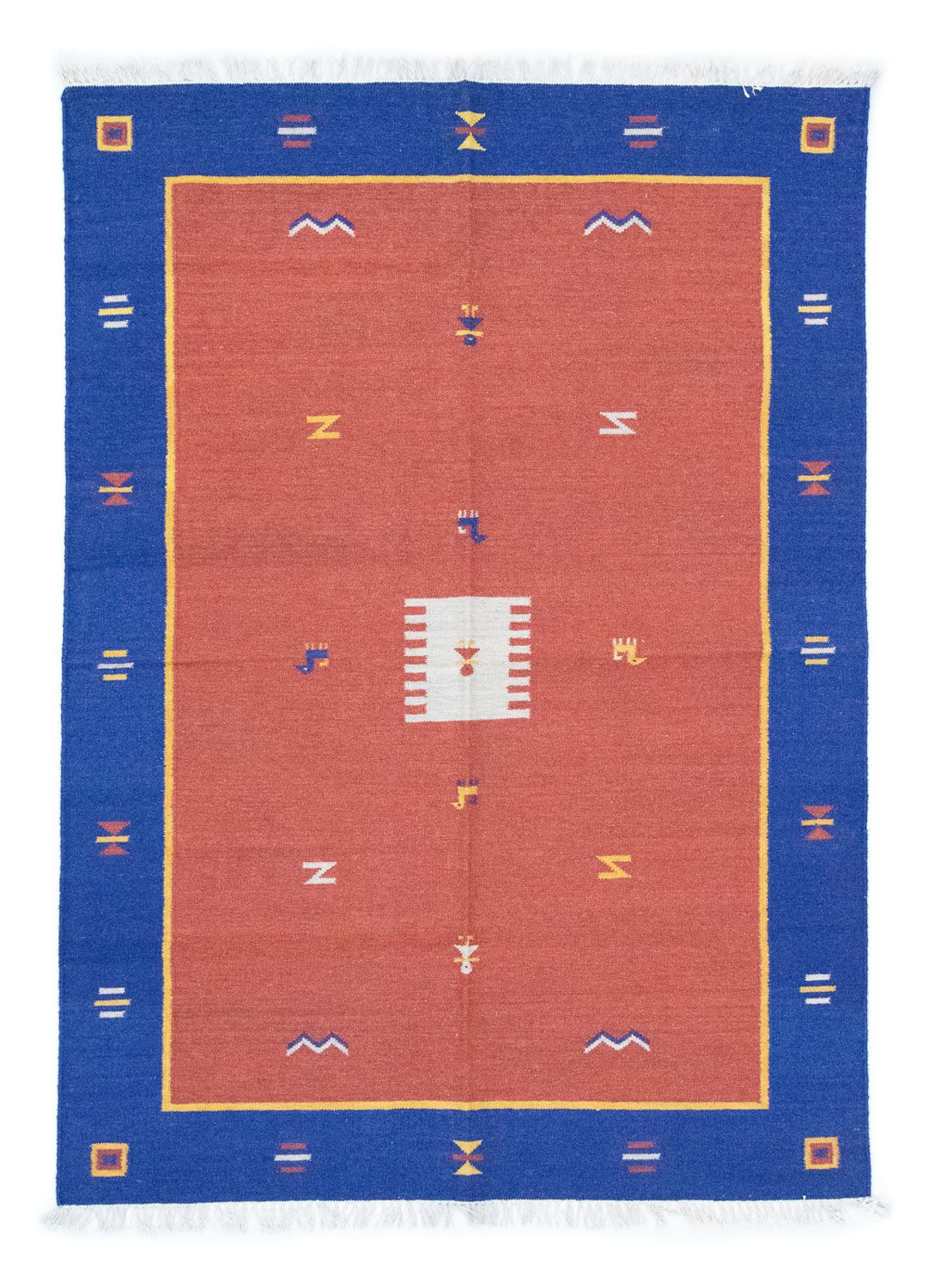 Tapis Kelim - Tendance - 200 x 140 cm - rouge