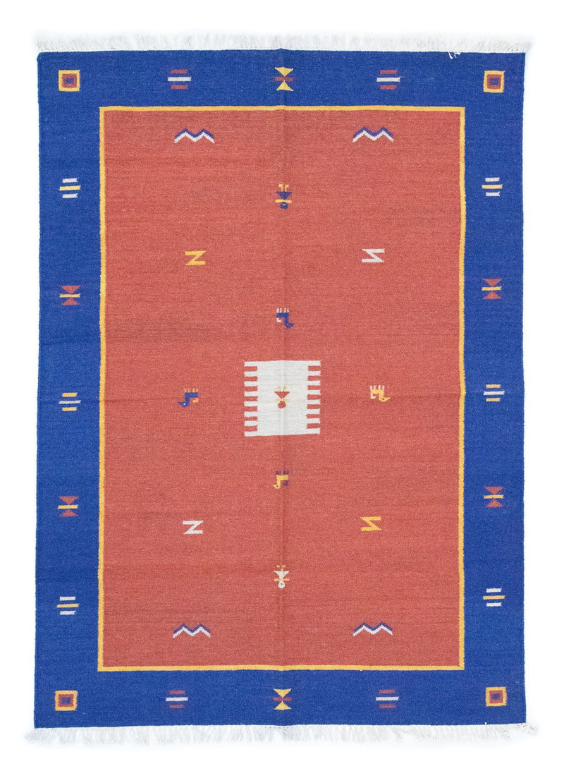 Tapis Kelim - Tendance - 200 x 140 cm - rouge