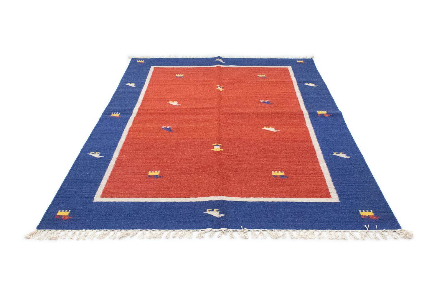 Tapis Kelim - Tendance - 200 x 140 cm - rouge
