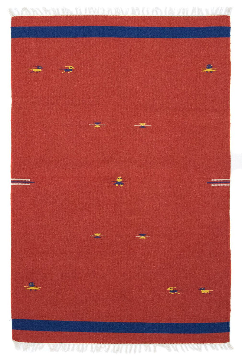 Tapis Kelim - Tendance - 180 x 120 cm - rouge